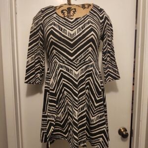 Black and White Chevron Dress